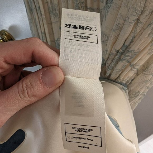 NWT Max Studio Vintage Silk Dress Blue and White Flowers Size 10 - Picture 9 of 10